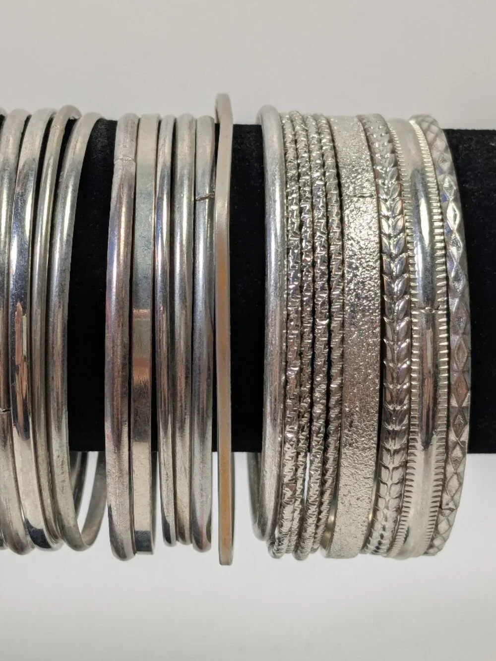 Thin Bangle Bracelet Lot 36 Fashion Jewelry Ready to Wear Variety Colors Texture
